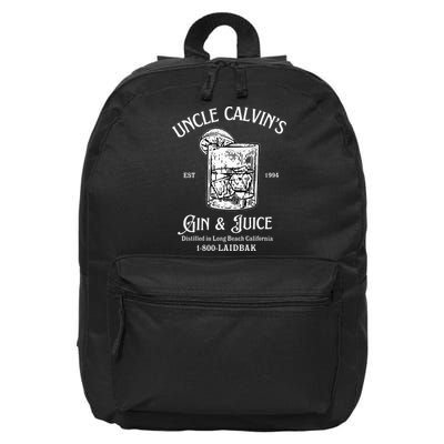 Gin And Juice Est 1994 Distilled In Long Beach California 16 in Basic Backpack