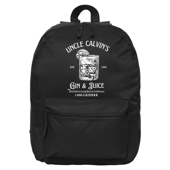 Gin And Juice Est 1994 Distilled In Long Beach California 16 in Basic Backpack