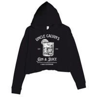 Gin And Juice Est 1994 Distilled In Long Beach California Crop Fleece Hoodie