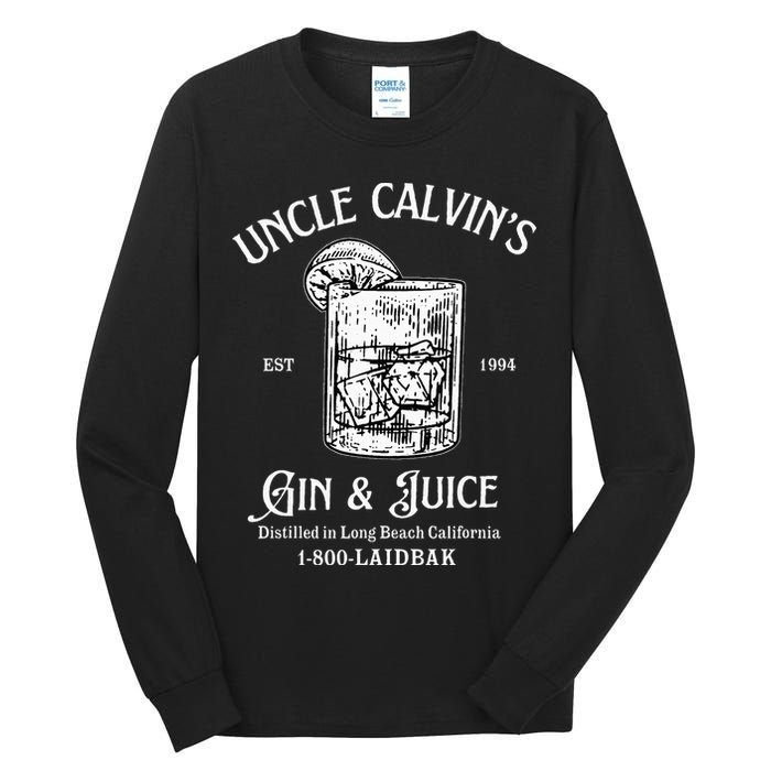 Gin And Juice Est 1994 Distilled In Long Beach California Tall Long Sleeve T-Shirt