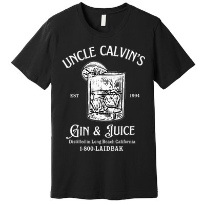 Gin And Juice Est 1994 Distilled In Long Beach California Premium T-Shirt