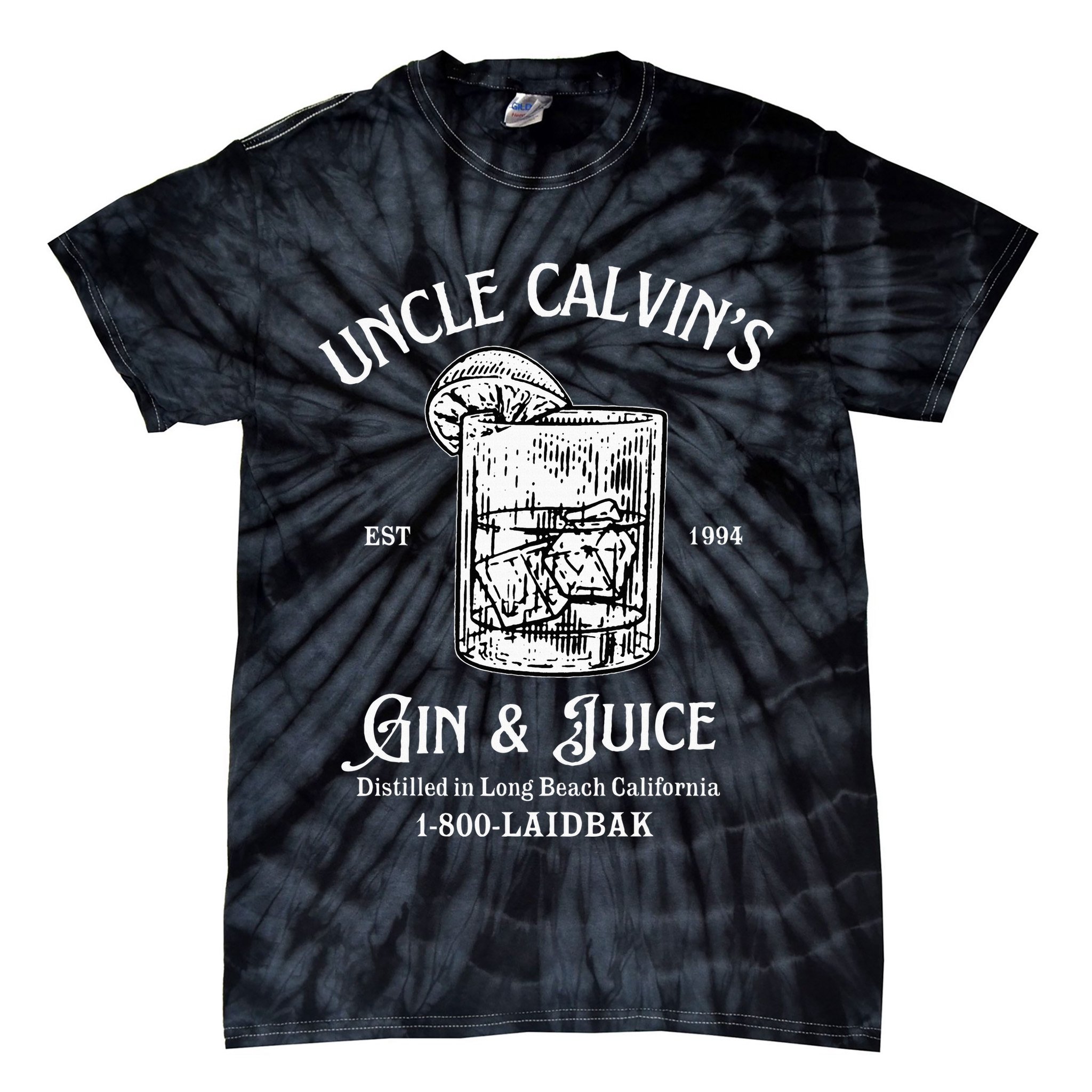 Gin And Juice Est 1994 Distilled In Long Beach California Tie-Dye T-Shirt