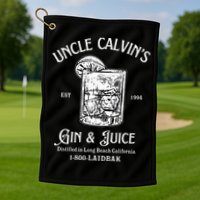 Gin And Juice Est 1994 Distilled In Long Beach California Golf Towel