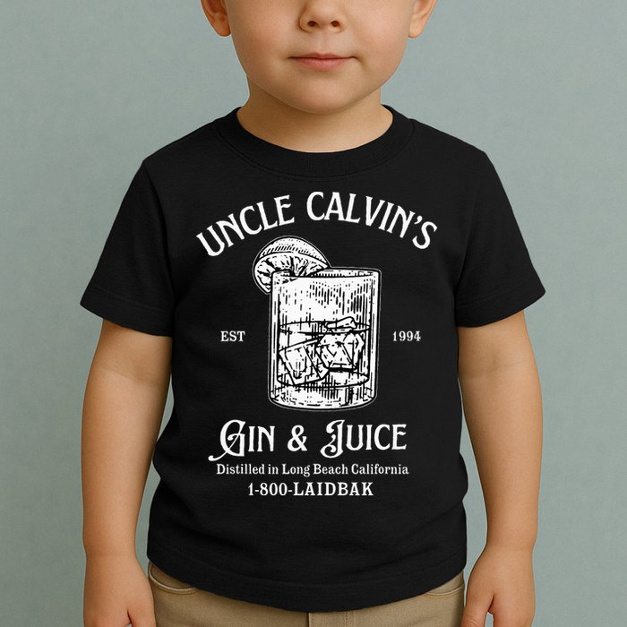 Gin And Juice Est 1994 Distilled In Long Beach California Toddler T-Shirt