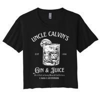 Gin And Juice Est 1994 Distilled In Long Beach California Women's Crop Top Tee