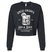 Gin And Juice Est 1994 Distilled In Long Beach California Cropped Pullover Crew