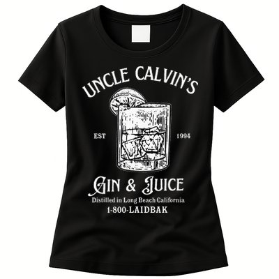 Gin And Juice Est 1994 Distilled In Long Beach California Womens T-Shirt