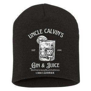 Gin And Juice Est 1994 Distilled In Long Beach California Short Acrylic Beanie