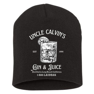 Gin And Juice Est 1994 Distilled In Long Beach California Short Acrylic Beanie