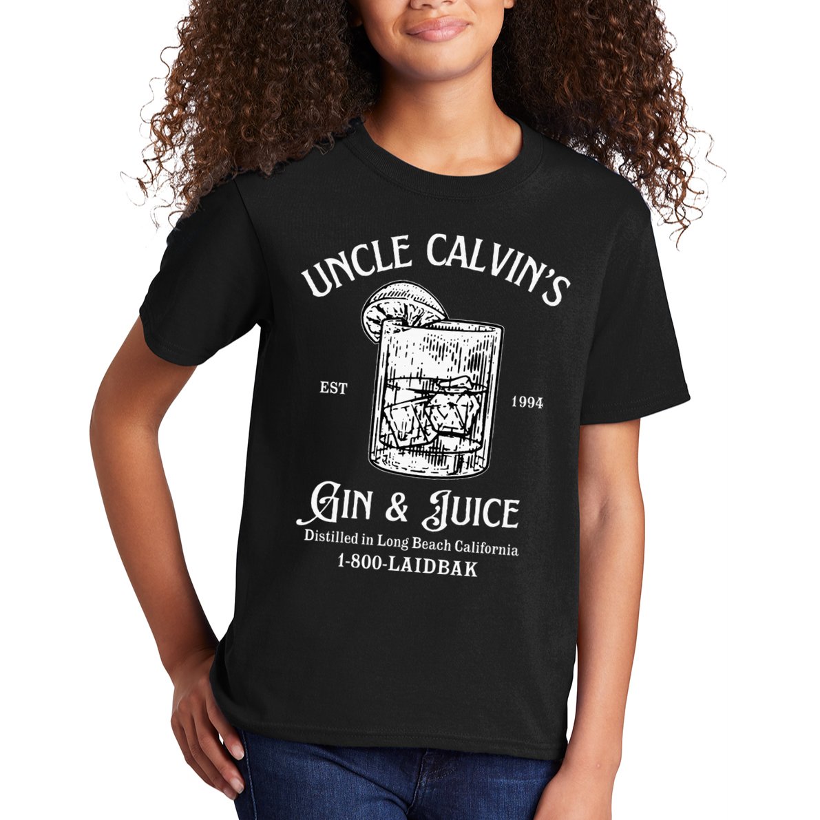 Gin And Juice Est 1994 Distilled In Long Beach California Kids T-Shirt
