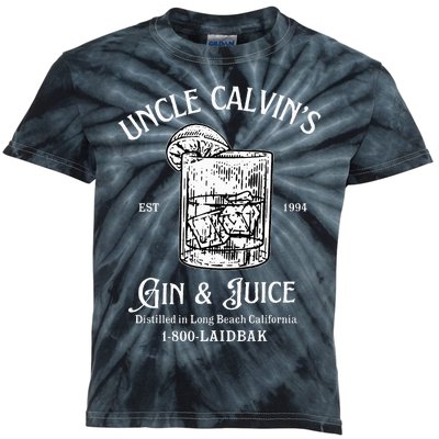 Gin And Juice Est 1994 Distilled In Long Beach California Kids Tie-Dye T-Shirt