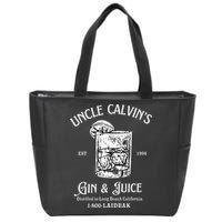 Gin And Juice Est 1994 Distilled In Long Beach California Zip Tote Bag