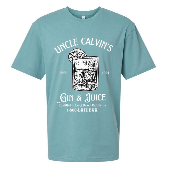 Gin And Juice Est 1994 Distilled In Long Beach California Sueded Cloud Jersey T-Shirt
