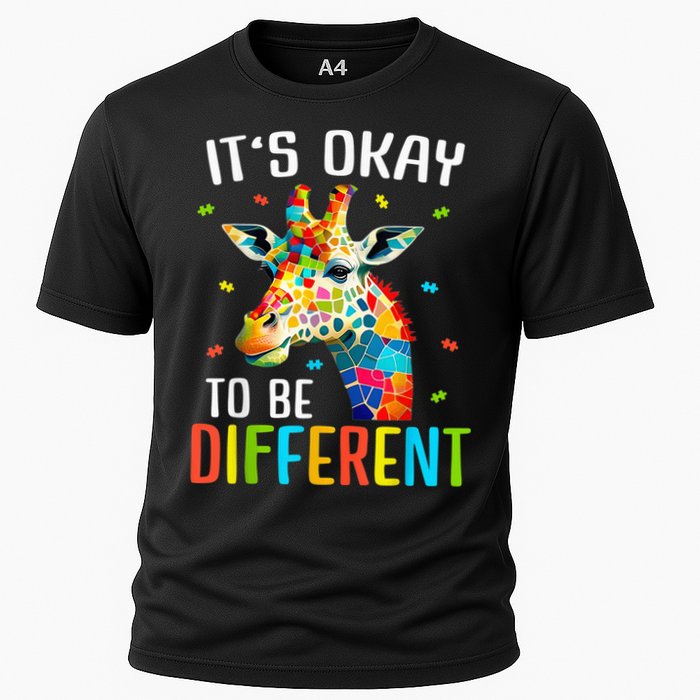 Giraffe Acceptance kid boy girl Its Ok To Be Different Cooling Performance Crew T-Shirt