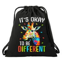 Giraffe Acceptance kid boy girl Its Ok To Be Different Drawstring Bag