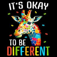 Giraffe Acceptance kid boy girl Its Ok To Be Different Drawstring Bag