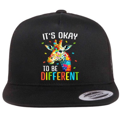 Giraffe Acceptance kid boy girl Its Ok To Be Different Flatbill Hat