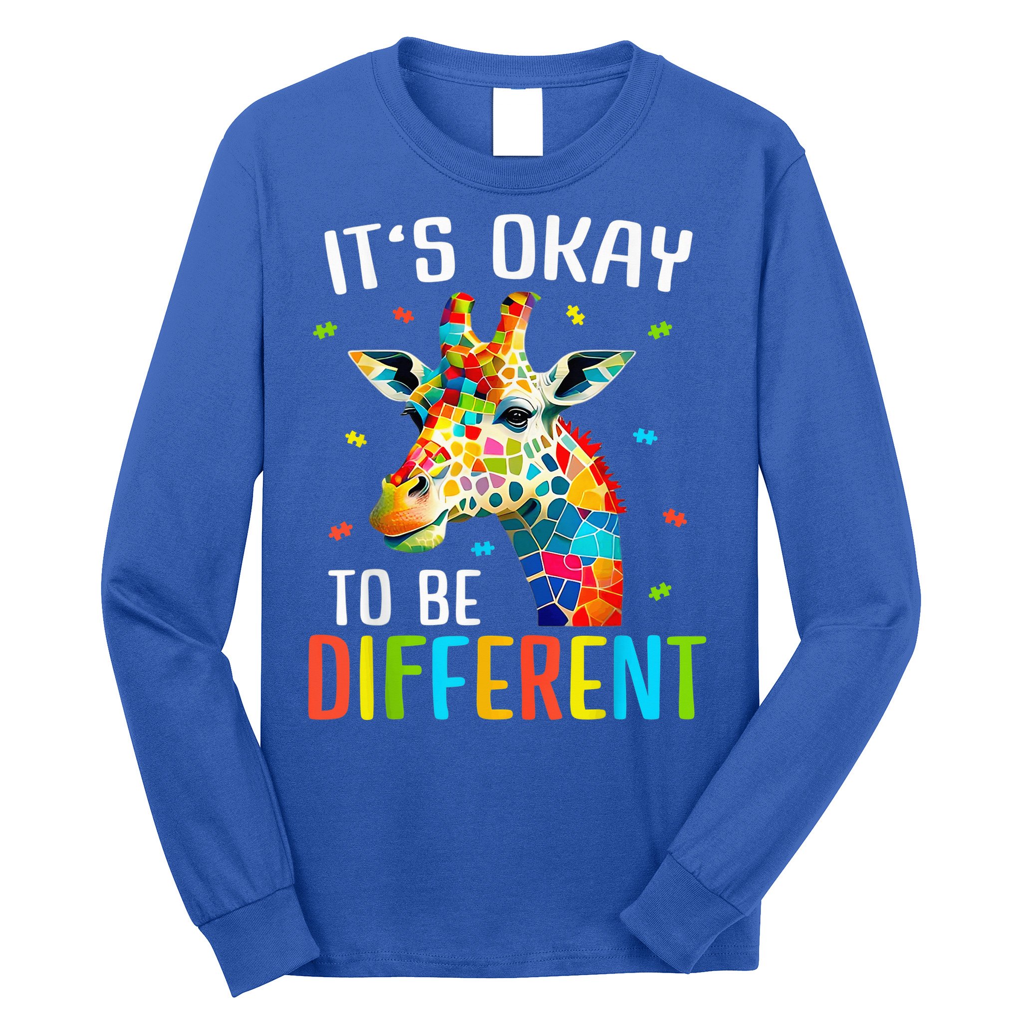 Giraffe Acceptance kid boy girl Its Ok To Be Different Long Sleeve Shirt