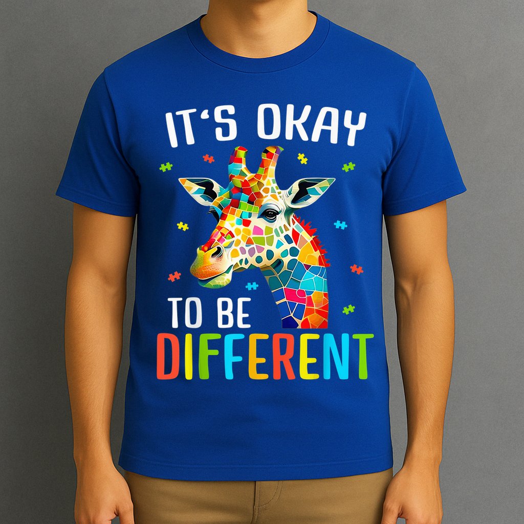 Giraffe Acceptance kid boy girl Its Ok To Be Different T-Shirt