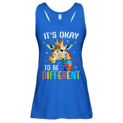 Giraffe Acceptance kid boy girl Its Ok To Be Different Ladies Essential Flowy Tank