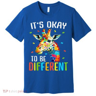 Giraffe Acceptance kid boy girl Its Ok To Be Different Premium T-Shirt