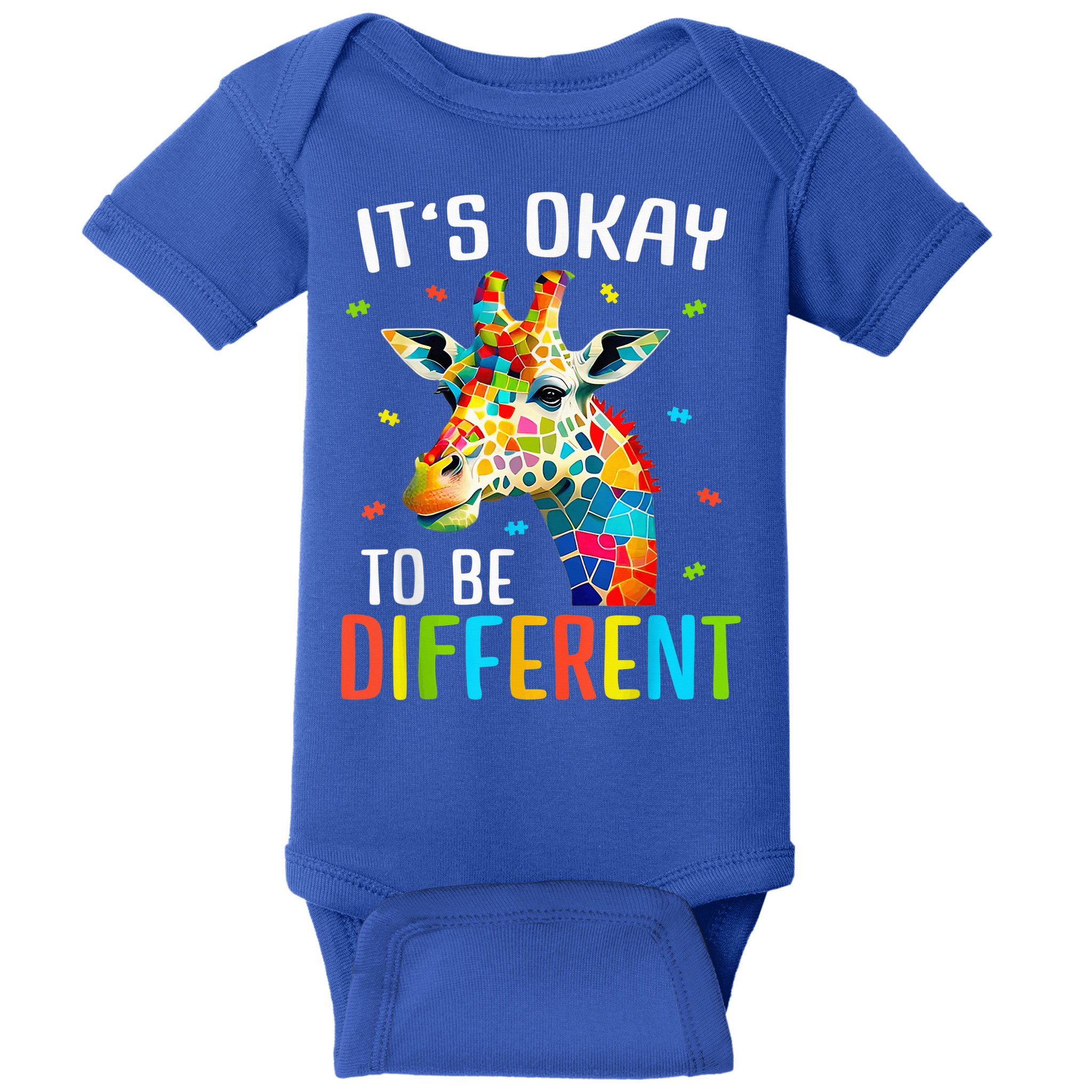 Giraffe Acceptance kid boy girl Its Ok To Be Different Baby Bodysuit
