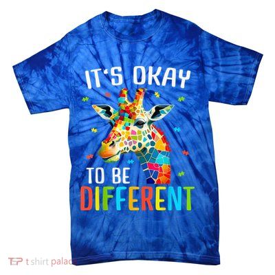Giraffe Acceptance kid boy girl Its Ok To Be Different Tie-Dye T-Shirt