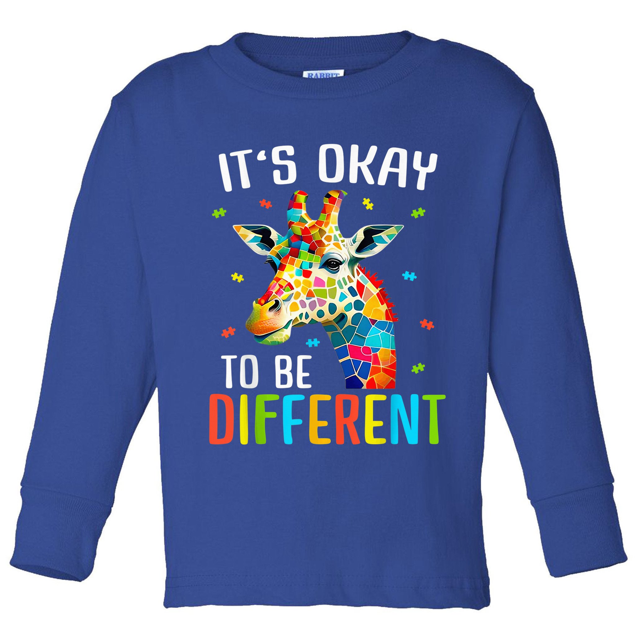 Giraffe Acceptance kid boy girl Its Ok To Be Different Toddler Long Sleeve Shirt