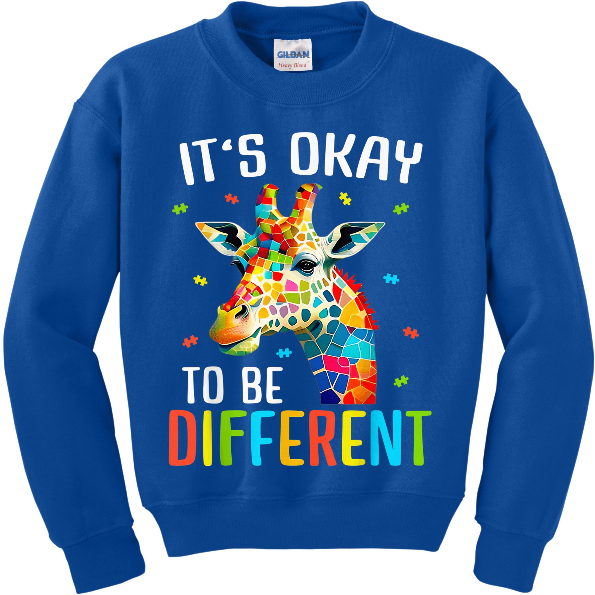 Giraffe Acceptance kid boy girl Its Ok To Be Different Kids Sweatshirt