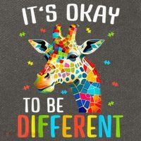 Giraffe Acceptance kid boy girl Its Ok To Be Different Cotton Canvas Backpack