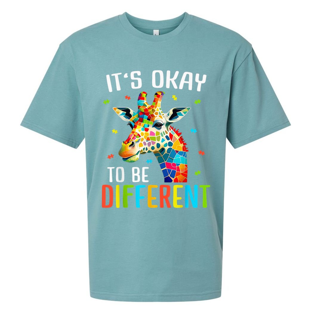 Giraffe Acceptance kid boy girl Its Ok To Be Different Sueded Cloud Jersey T-Shirt