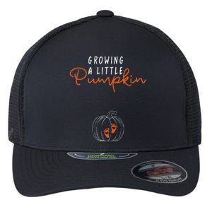 Growing A Little Pumpkin Pregnancy Announcement Thanksgiving Flexfit Unipanel Trucker Cap