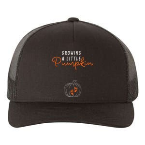 Growing A Little Pumpkin Pregnancy Announcement Thanksgiving Yupoong Adult 5-Panel Trucker Hat