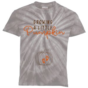 Growing A Little Pumpkin Fall Maternity Thanksgiving Baby Kids Tie-Dye T-Shirt