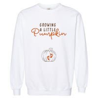 Growing A Little Pumpkin Fall Maternity Thanksgiving Baby Garment-Dyed Sweatshirt