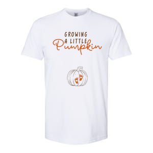 Growing A Little Pumpkin Fall Maternity Thanksgiving Baby Softstyle CVC T-Shirt