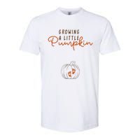 Growing A Little Pumpkin Fall Maternity Thanksgiving Baby Softstyle CVC T-Shirt