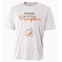 Growing A Little Pumpkin Fall Maternity Thanksgiving Baby Cooling Performance Crew T-Shirt