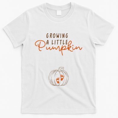 Growing A Little Pumpkin Fall Maternity Thanksgiving Baby T-Shirt