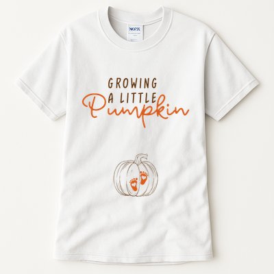 Growing A Little Pumpkin Fall Maternity Thanksgiving Baby Tall T-Shirt