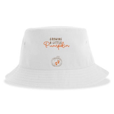 Growing A Little Pumpkin Fall Maternity Thanksgiving Baby Sustainable Bucket Hat
