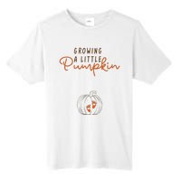 Growing A Little Pumpkin Fall Maternity Thanksgiving Baby Tall Fusion ChromaSoft Performance T-Shirt