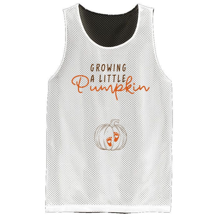 Growing A Little Pumpkin Fall Maternity Thanksgiving Baby Mesh Reversible Basketball Jersey Tank