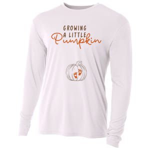 Growing A Little Pumpkin Fall Maternity Thanksgiving Baby Cooling Performance Long Sleeve Crew