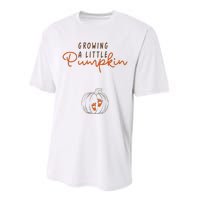 Growing A Little Pumpkin Fall Maternity Thanksgiving Baby Performance Sprint T-Shirt