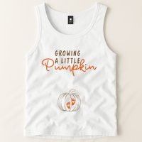 Growing A Little Pumpkin Fall Maternity Thanksgiving Baby Tank Top