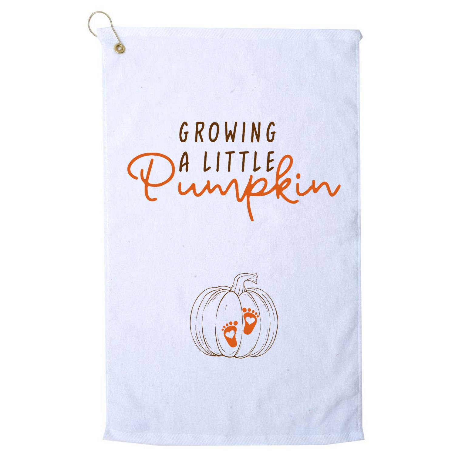 Growing A Little Pumpkin Fall Maternity Thanksgiving Baby Golf Towel