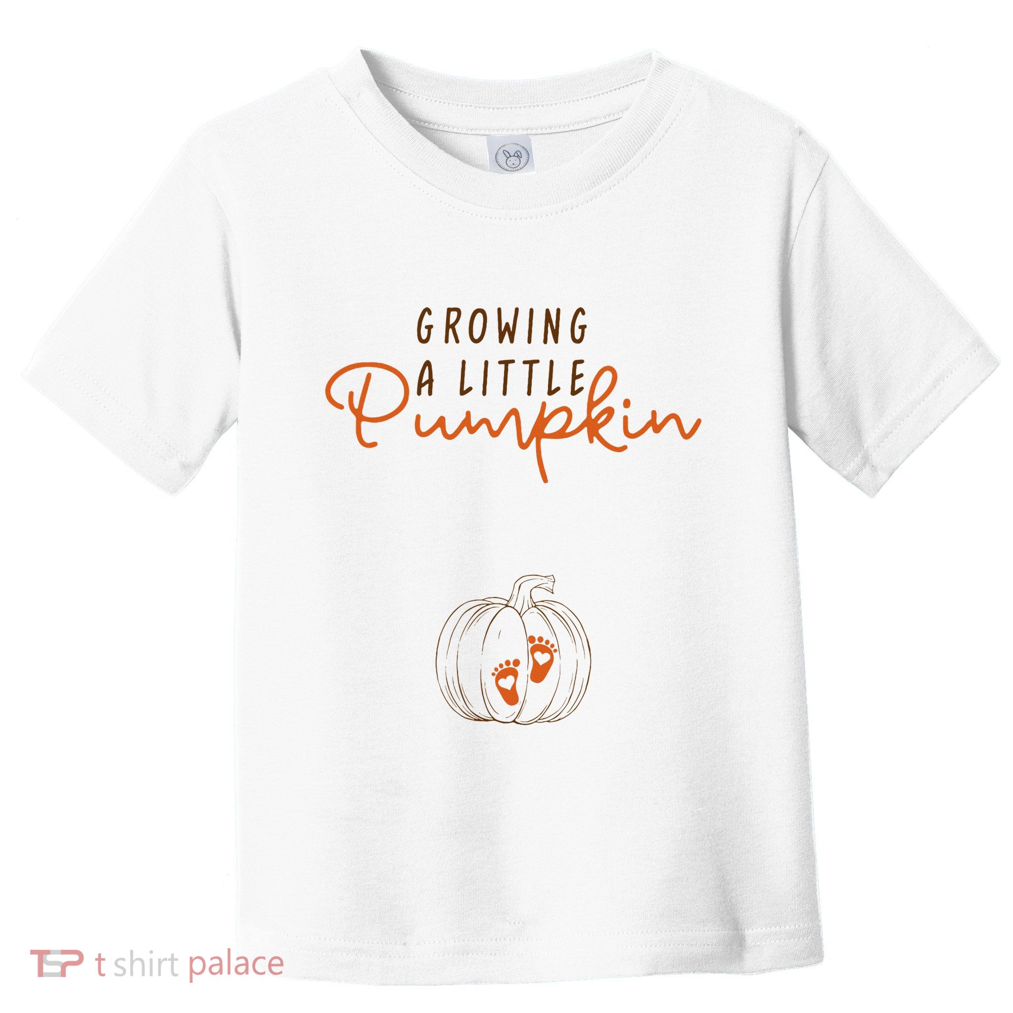 Growing A Little Pumpkin Fall Maternity Thanksgiving Baby Toddler T-Shirt