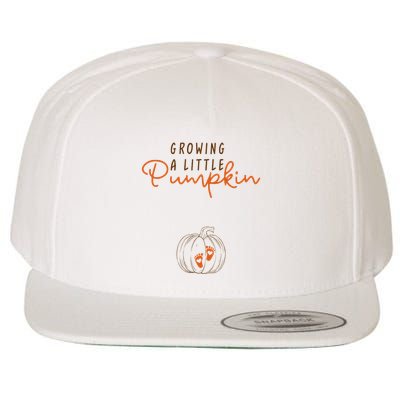 Growing A Little Pumpkin Fall Maternity Thanksgiving Baby Wool Snapback Cap