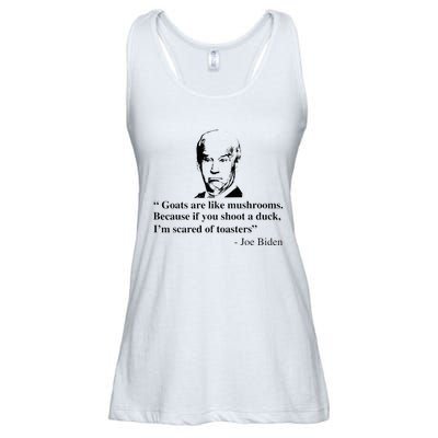 Goats Are Like Mushrooms Funny Joe Biden Ladies Essential Flowy Tank